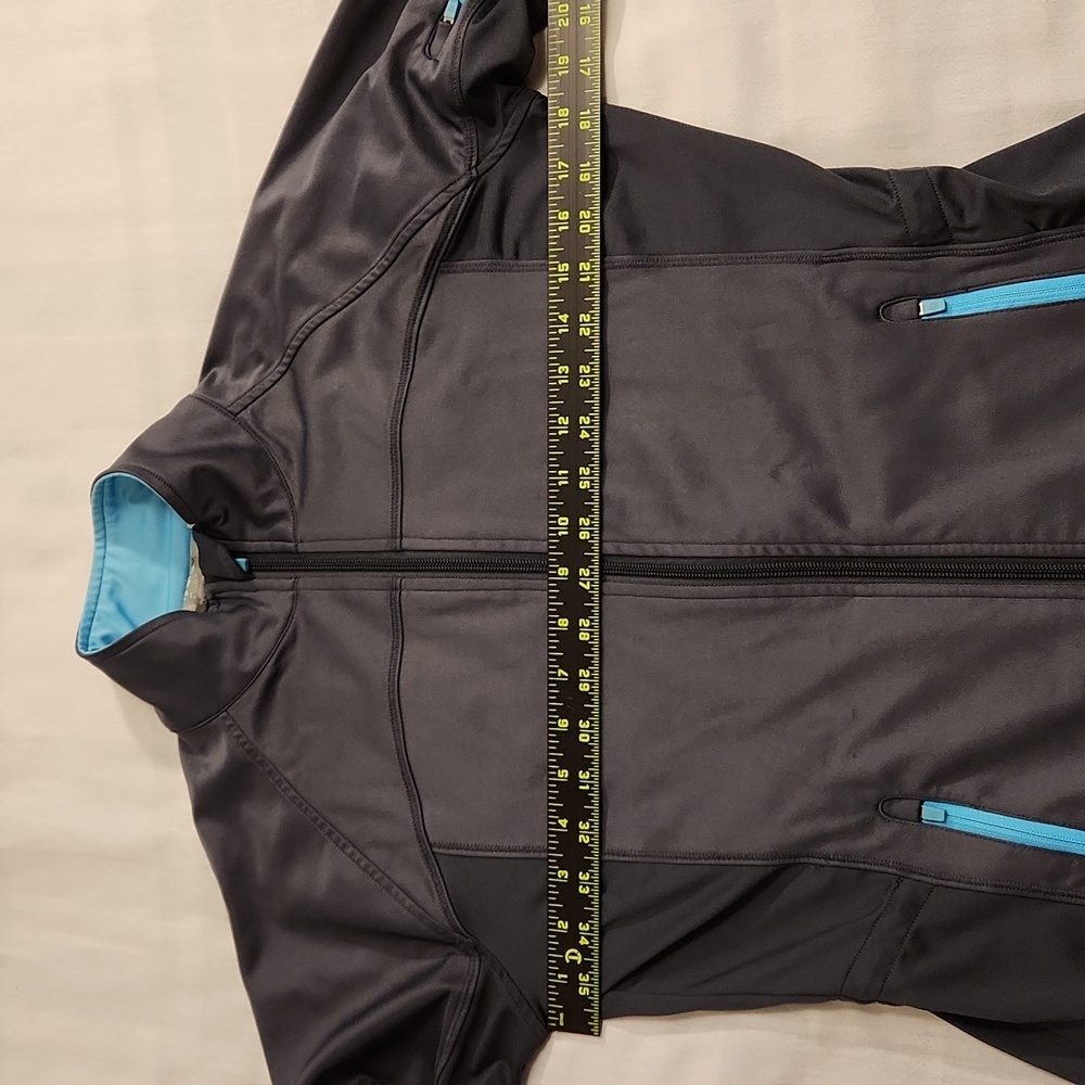 Athleta Salutation women's lightweight running jacket size small gray teal - Picture 12 of 16